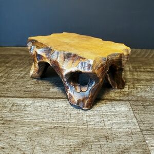 Artisan Carved Wooden Stand